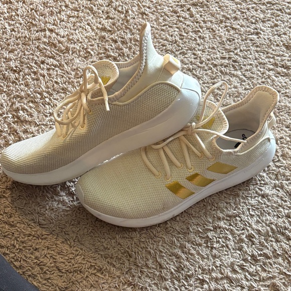 adidas Cream and Gold Mesh Sneakers - Picture 2 of 7